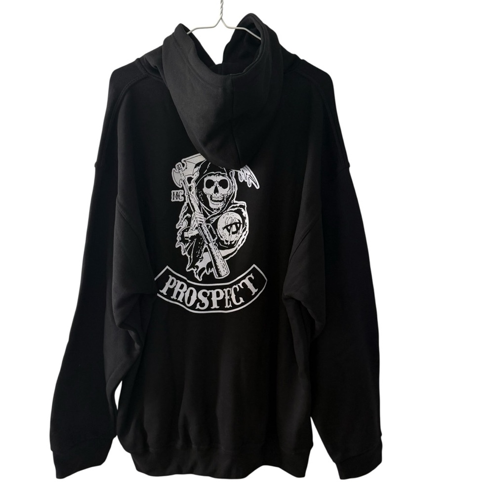 Sons of Anarchy Men’s Black & White Pullover Hoodie Size S & XL Prospect Reaper